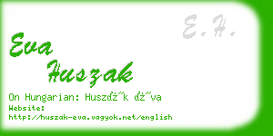 eva huszak business card